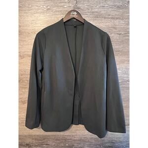 Uniqlo women cardigan size small minimalist dark gray career classic office